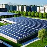 **

"A modern, eco-friendly cityscape, fully clothed, with solar panels on rooftops and green spaces integrated into the architecture. The scene includes a smart grid infrastructure display and energy-efficient buildings. Appropriate attire, safe for work, perfect anatomy, correct proportions, professional architecture rendering, high quality, modest, family-friendly."

**
