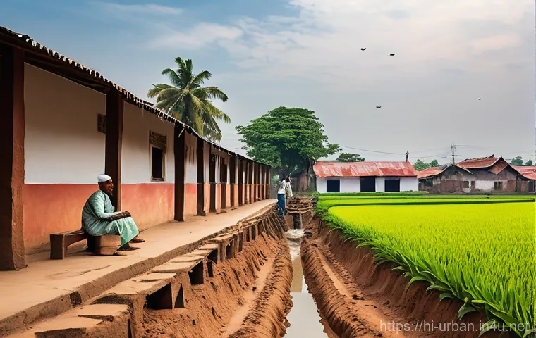 지역균형발전 전략 - **Prompt 1: The Tale of Two Indias: Rural Simplicity vs. Urban Progress**
"A visually striking s...