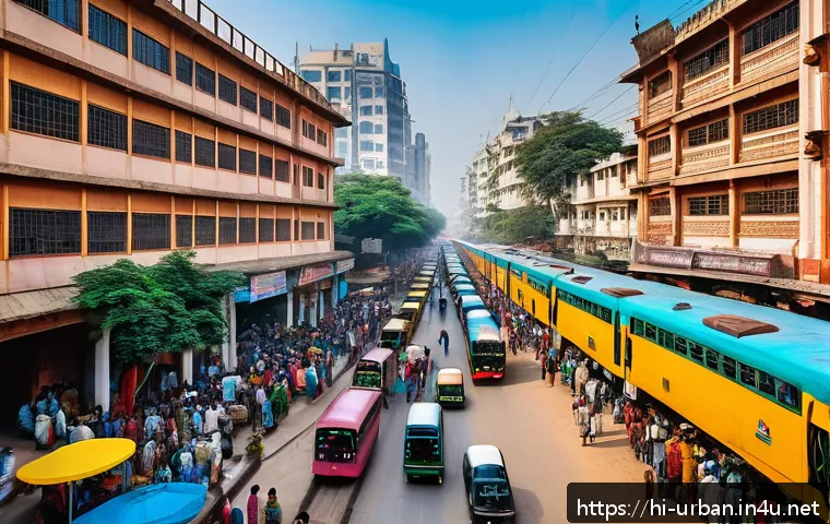 메가시티 개념 및 사례 - A vibrant and bustling Indian megacity street scene during the day, showcasing a diverse crowd of pe...